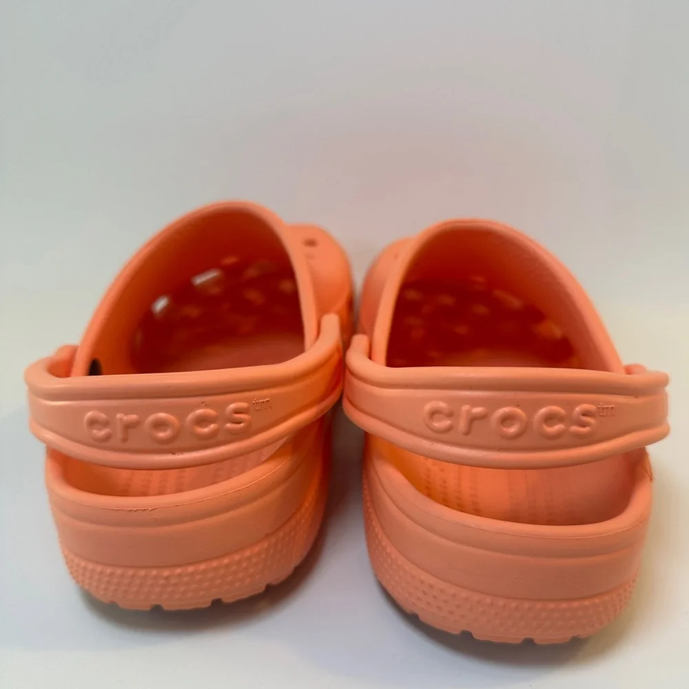 Crocs Classic Size Women’s 7 Men’s 5 Solid Orange Coral Salmon‎ Clogs - Picture 4 of 10